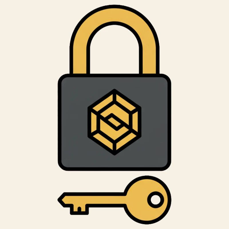 Crypto Security | Lock & Key Symbol
