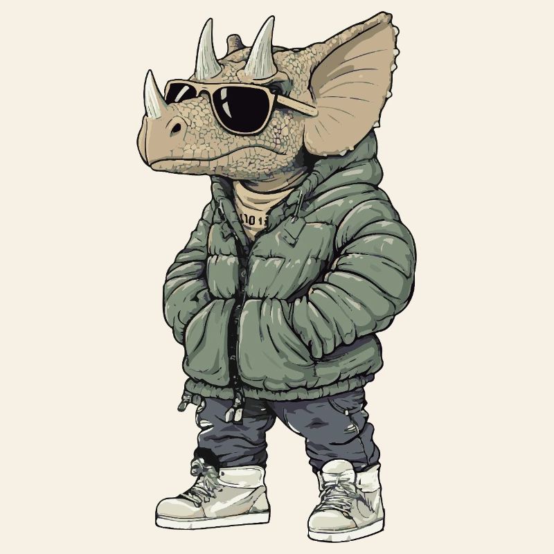 Dinosaur triceratops Cool Winter