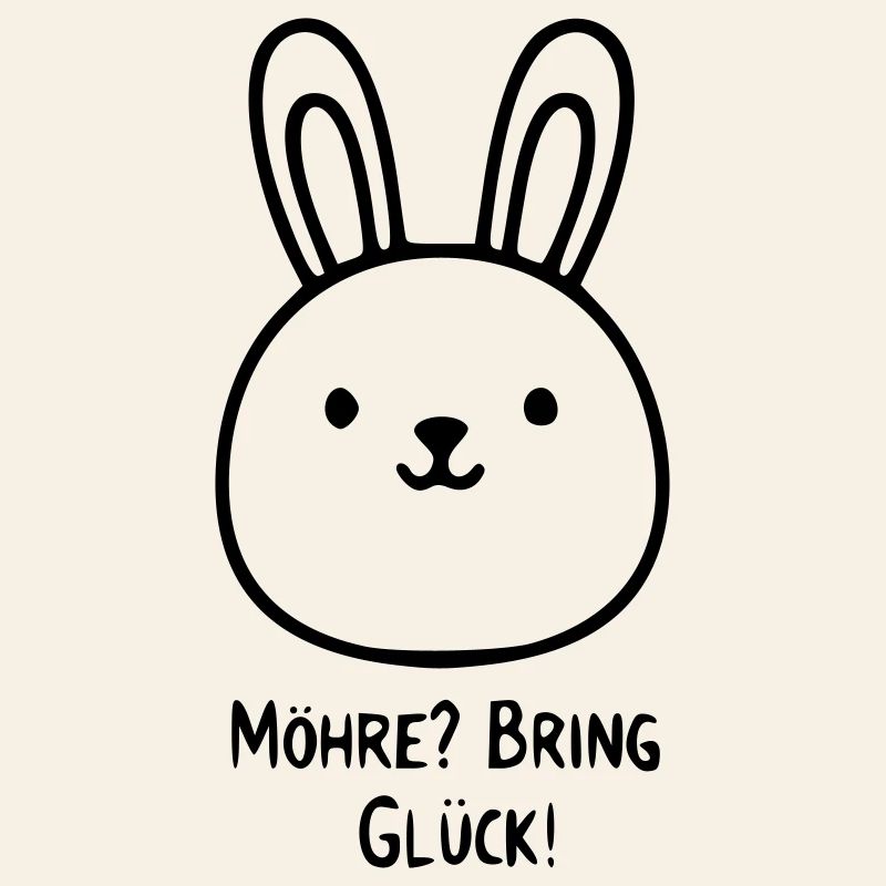 Rabbit Saying | Carrots bring good luck!