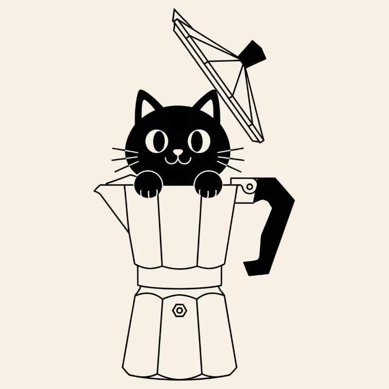 Chat géométrique avec arc
