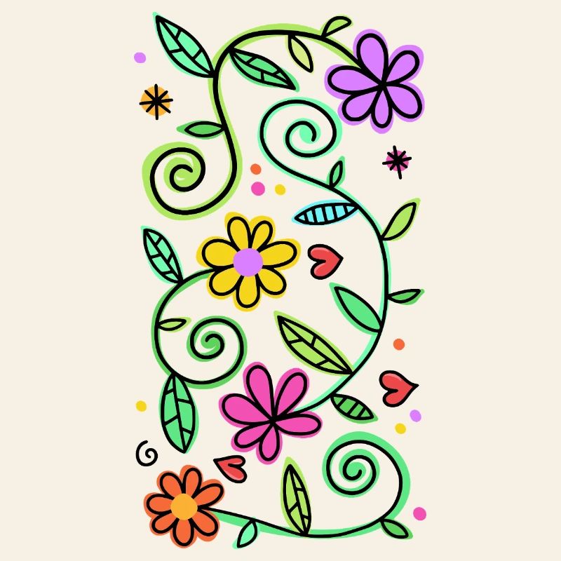 Dekorative Doodle-Gänseblümchen