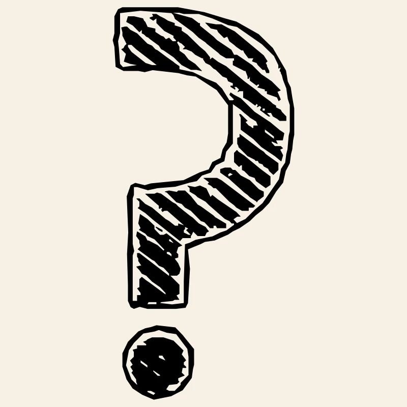 Question marks strip grunge look