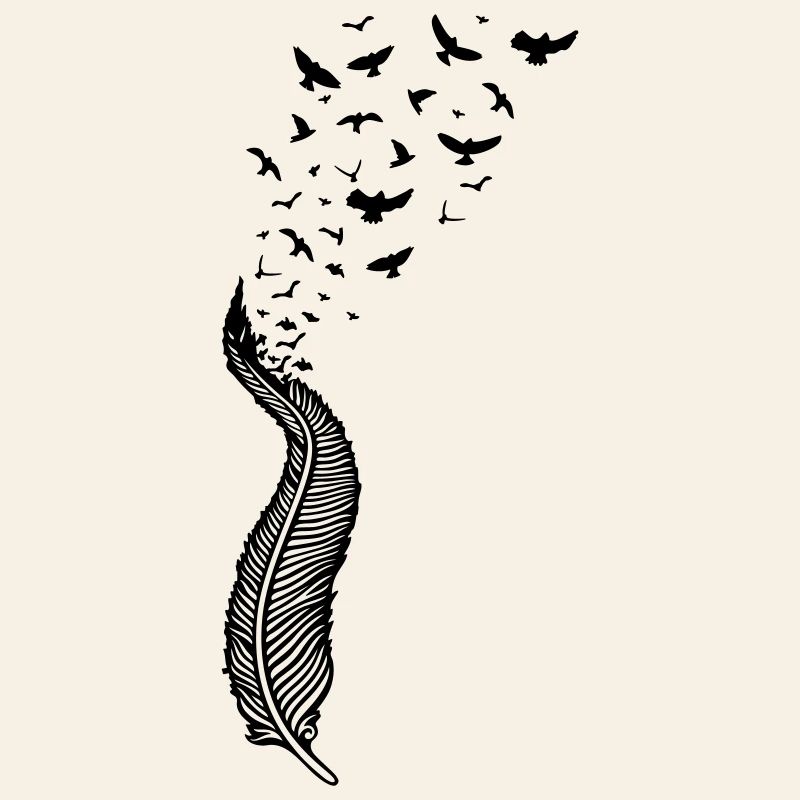 Large feather from which many birds fly