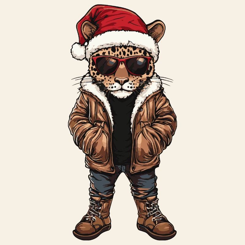Leopard Christmas Winter