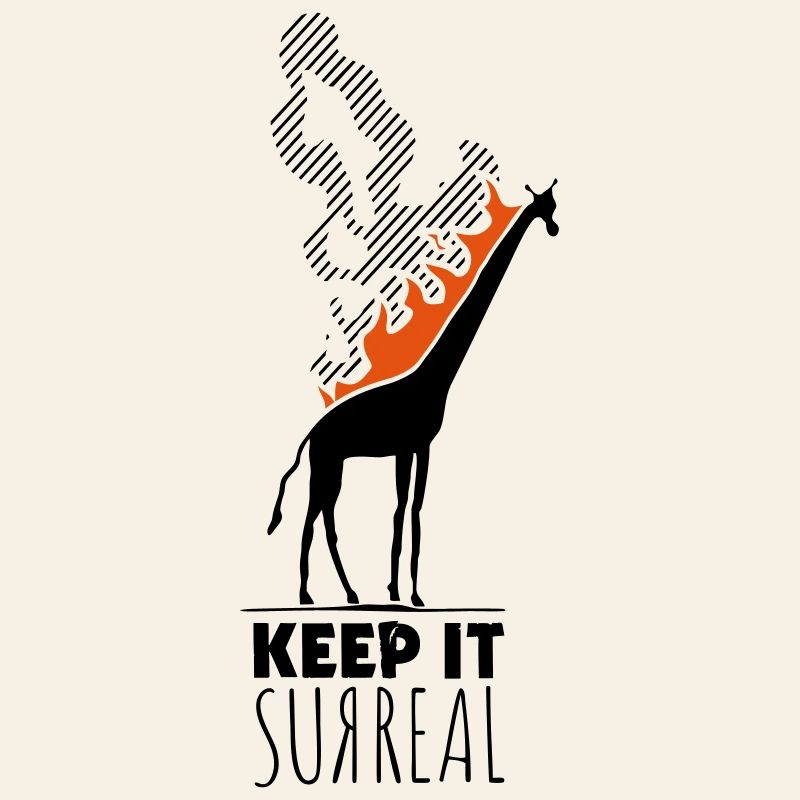 Keep It Surreal Giraffe Flames