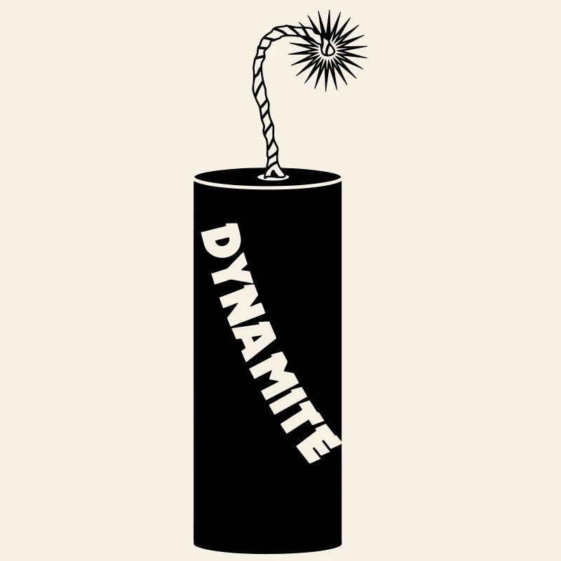 Brennende Dynamitstange