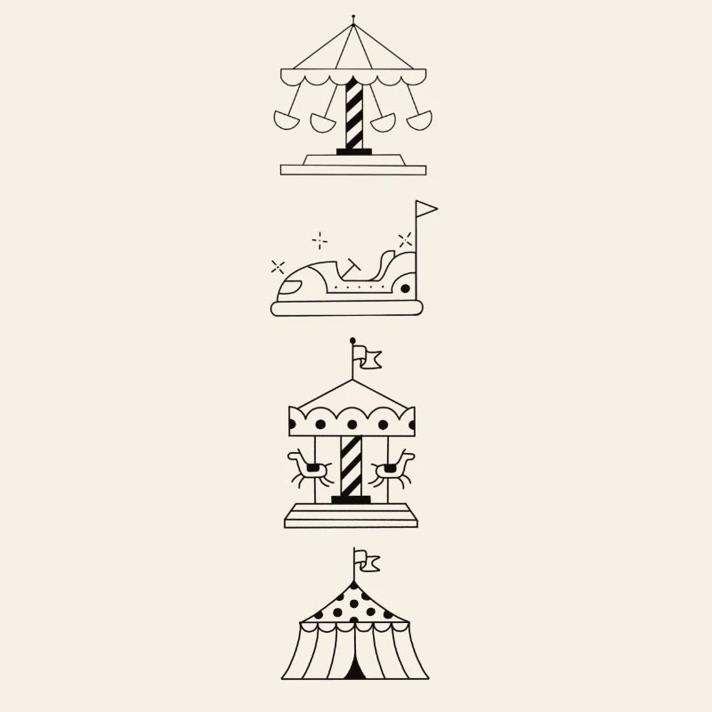 Retro Line Carousel