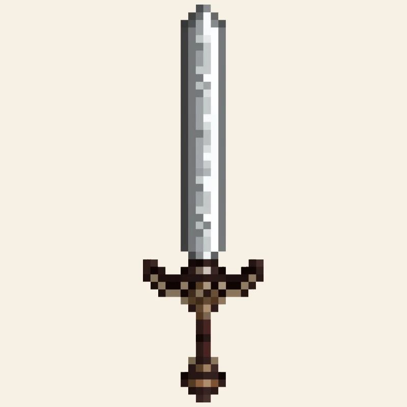Épée pixel art style rétro 8 bit
