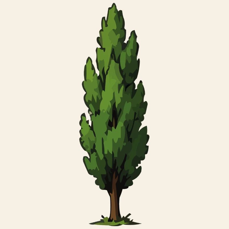 Stylized Green Tree Shape
