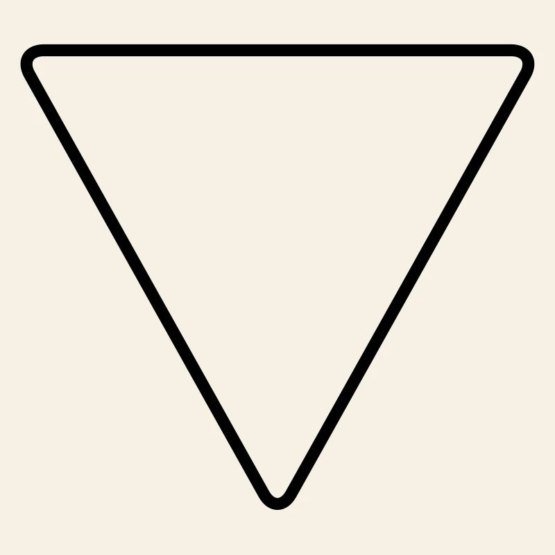 Triangle with rounded corners as a warning sign