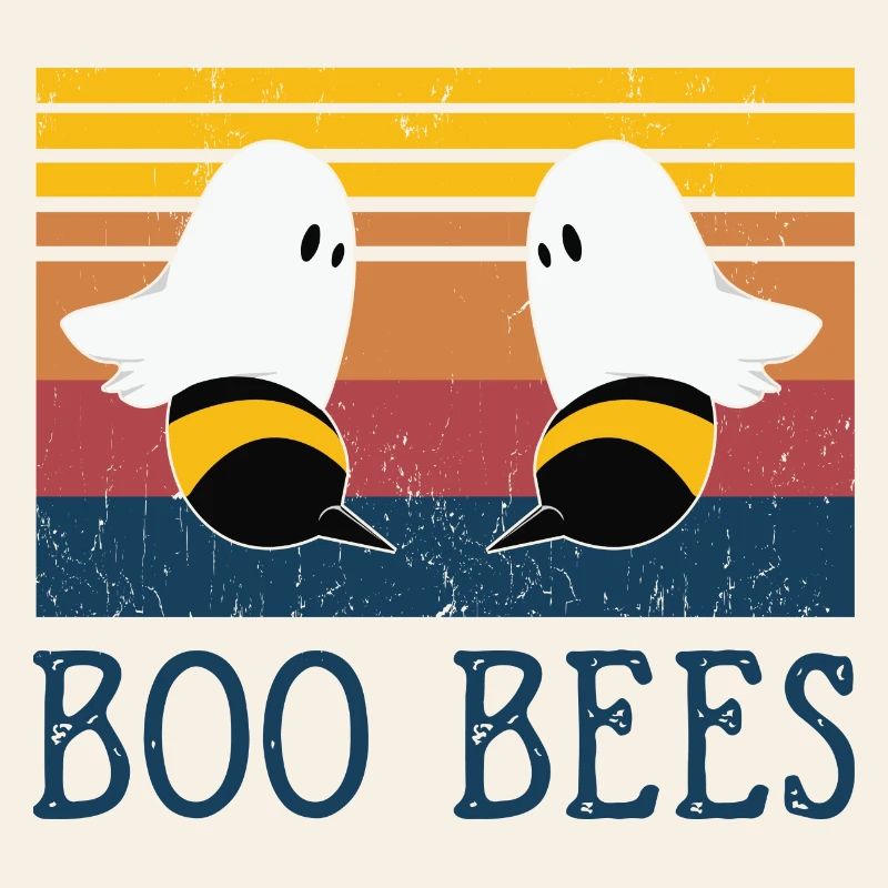 Boo Bees Ghost Bees Funny Design