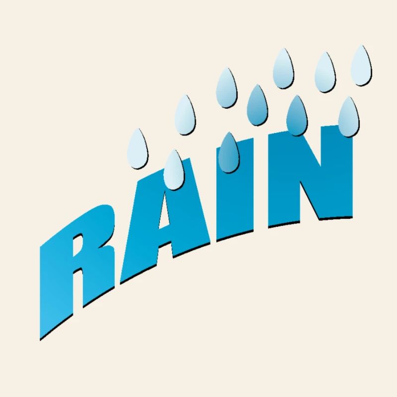 Rain Rain Raindrops Blue gradient