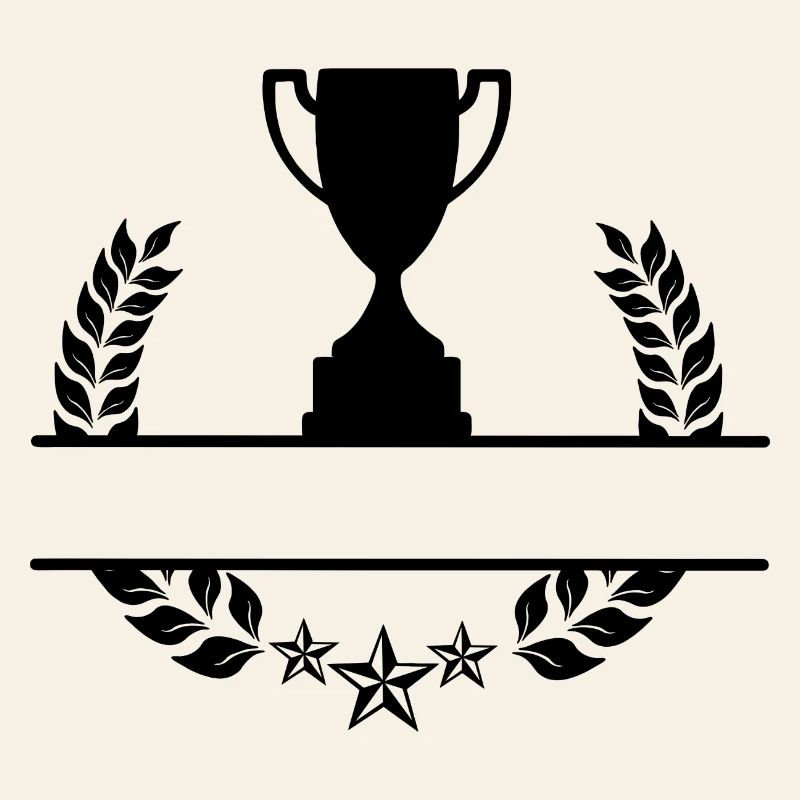 Laurel wreath monogram cup