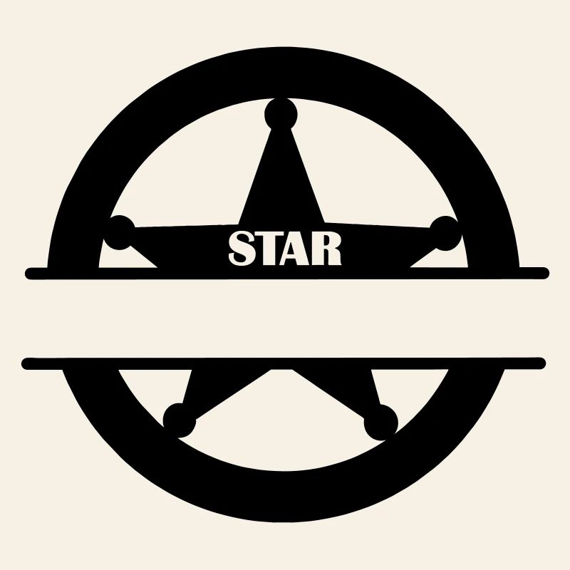 Marshal star in circle monogram