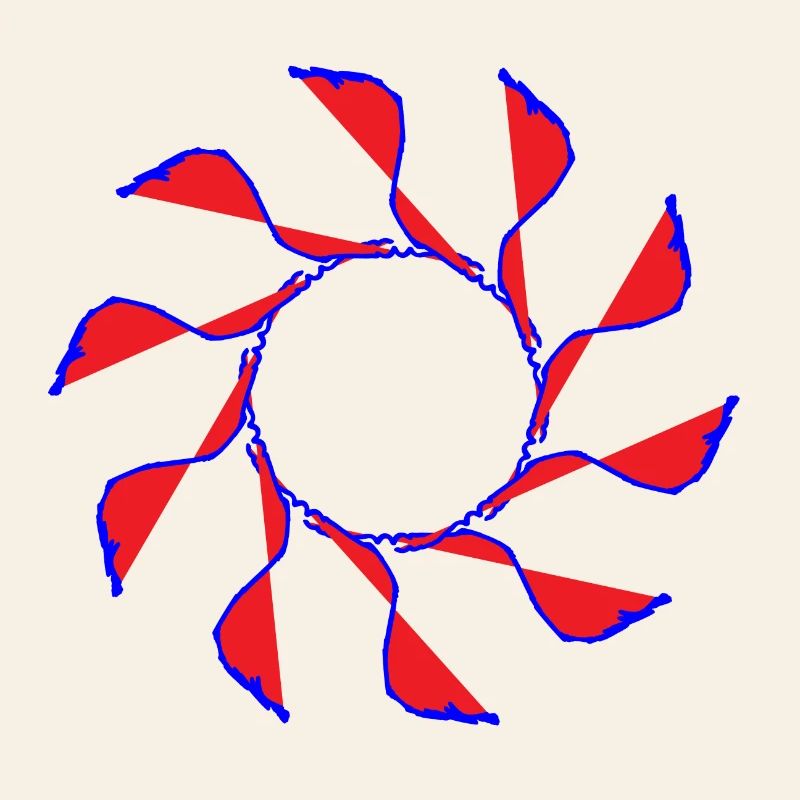 Pinwheel, Flower, Random Pattern Gyroscopic