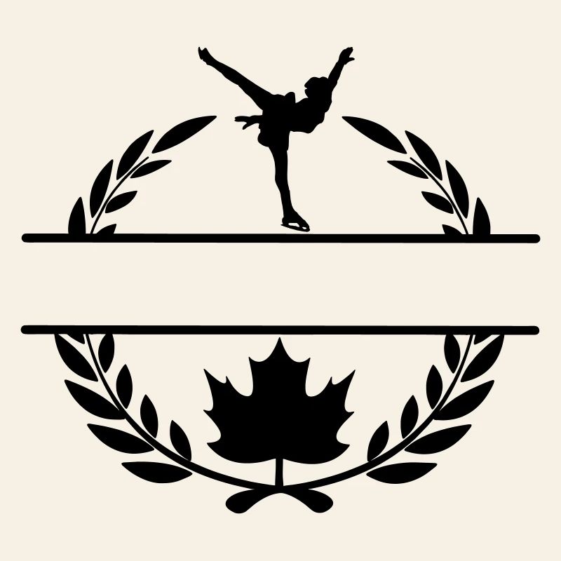 Canada maple leaf figure skating laurel wreath