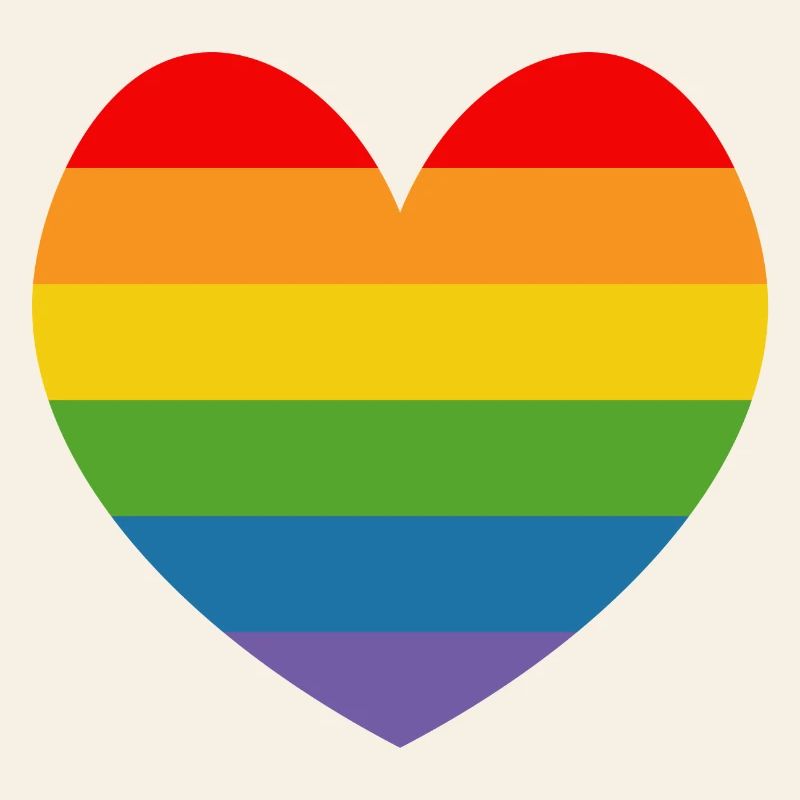 LGBT CSD TShirt Regenbogen HERZ