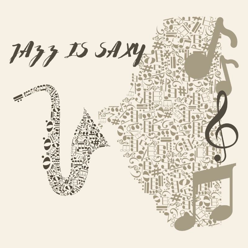 Conception de saxophone musical en notes