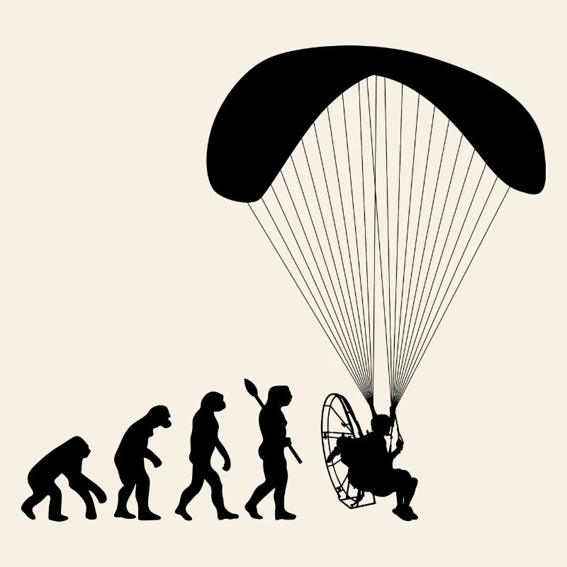 Paramoteur Évolution humaine drôle