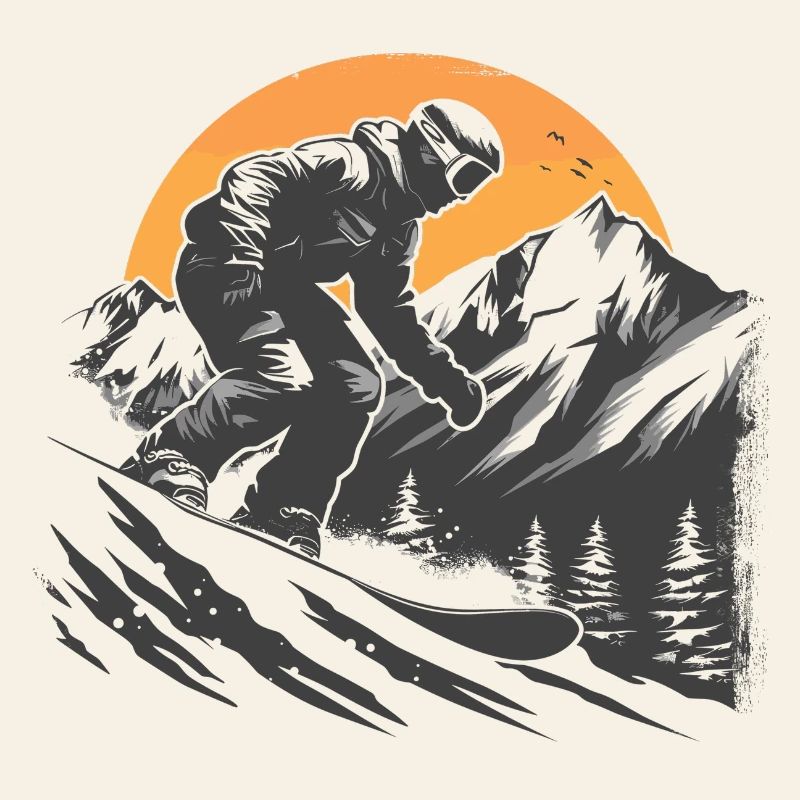 Dessin de snowboarder