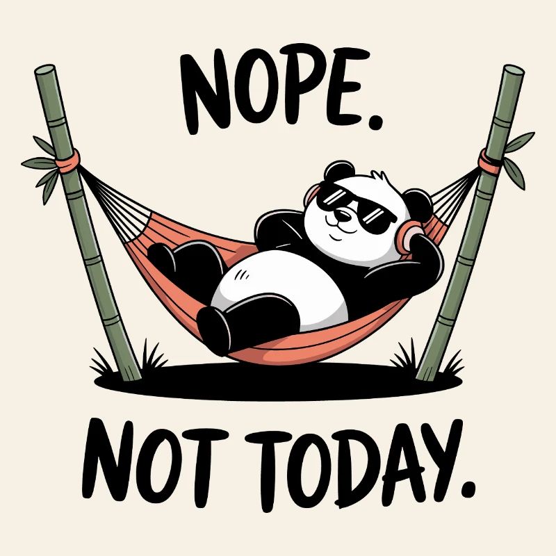 Chilling Panda Relaxing in Hammock