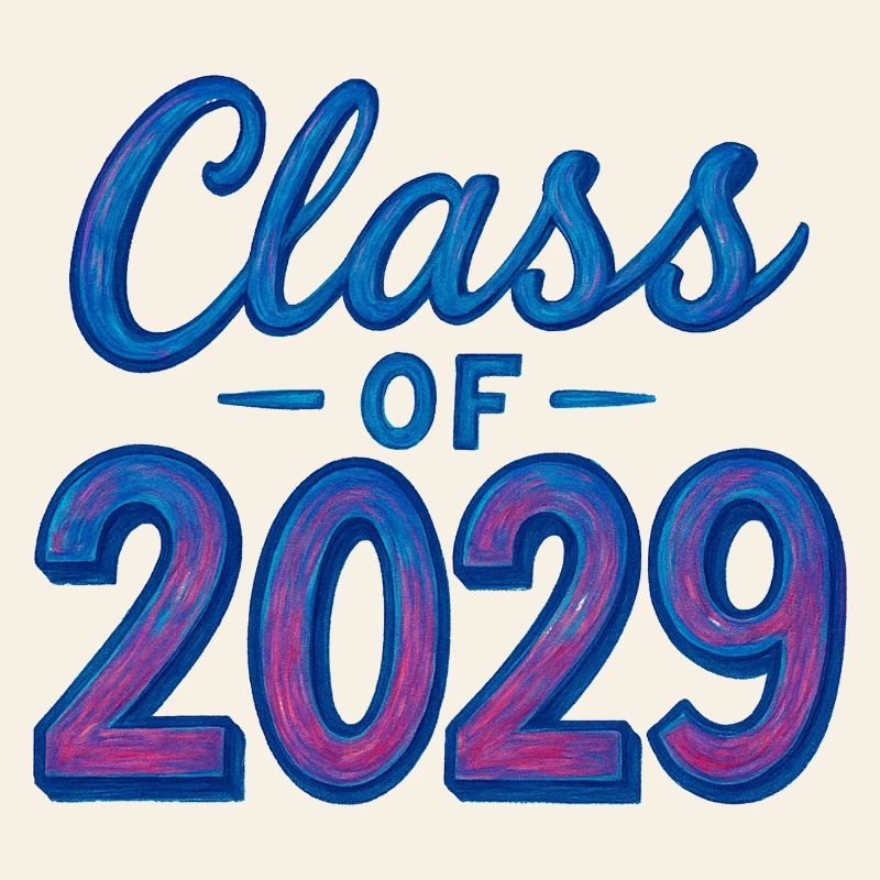 Abschlussklasse von 2029, stilisierter Text