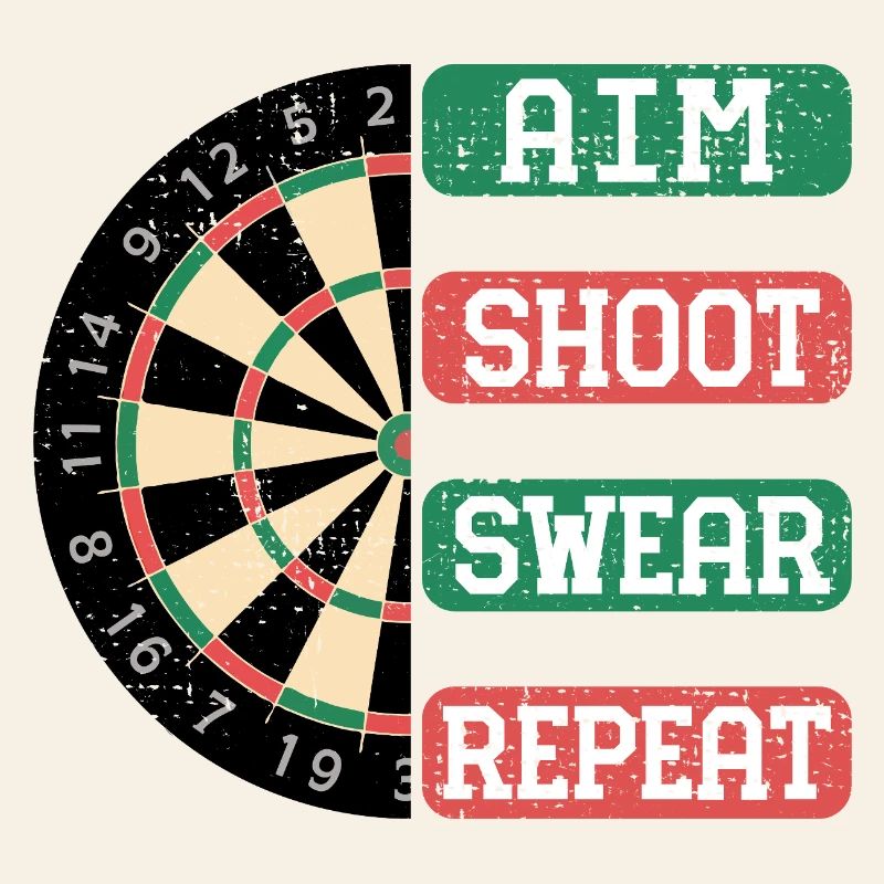 Viser Tirer Porter Répéter Style de jeu de fléchettes