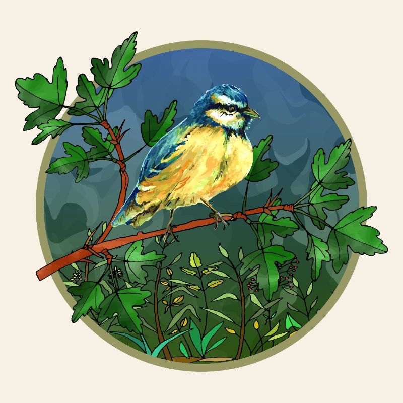 Bunter Vogel