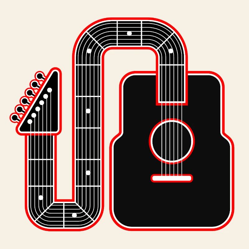 Abstrakte Gitarrenkunst
