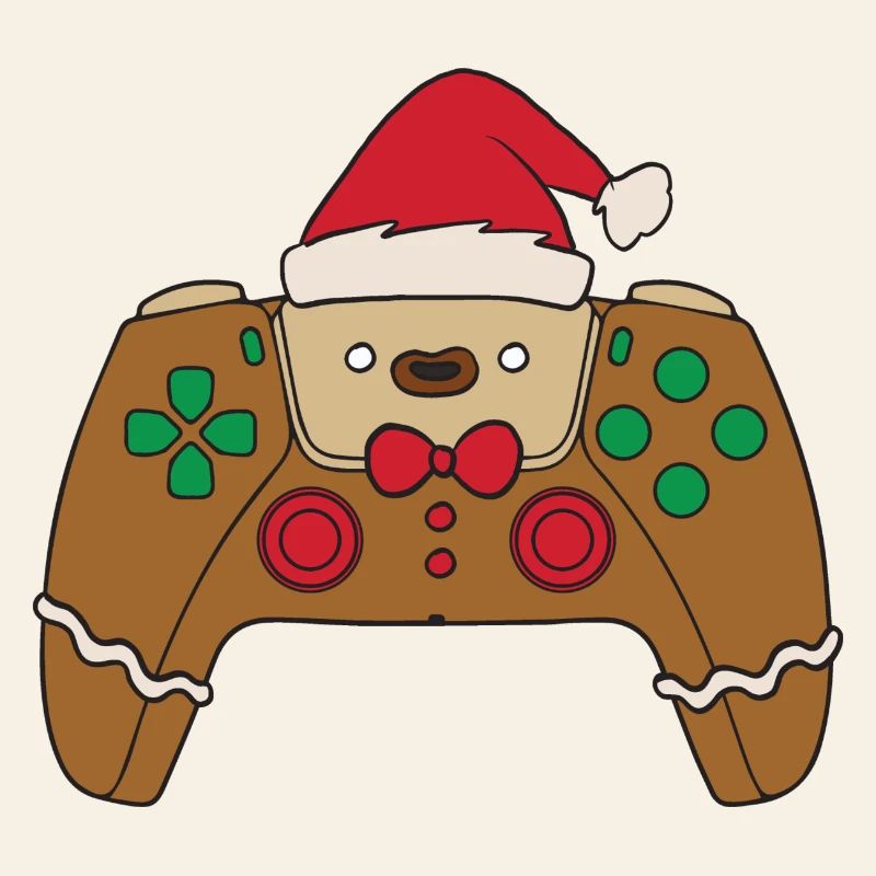 Gingerbread Video Game Controller Christmas Player