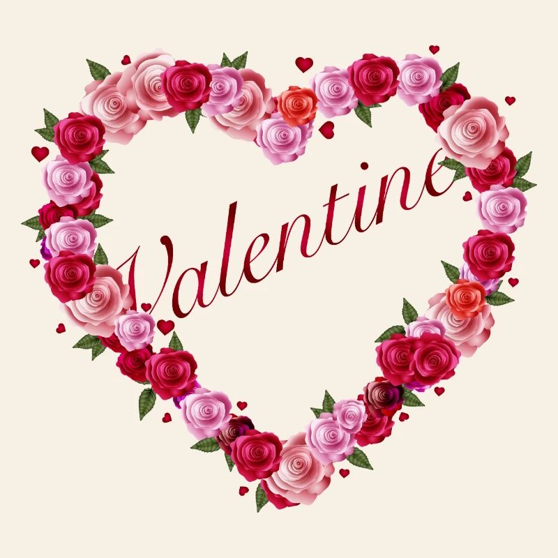 Rose en forme de cœur pour la Saint-Valentin