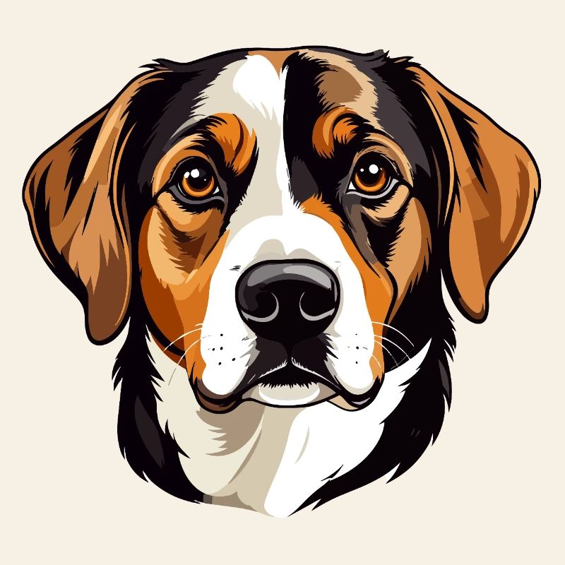 Beagle head vector illustration