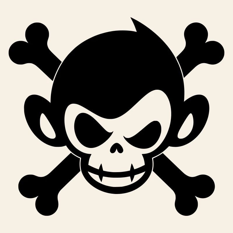 Icône du pirate singe crâne