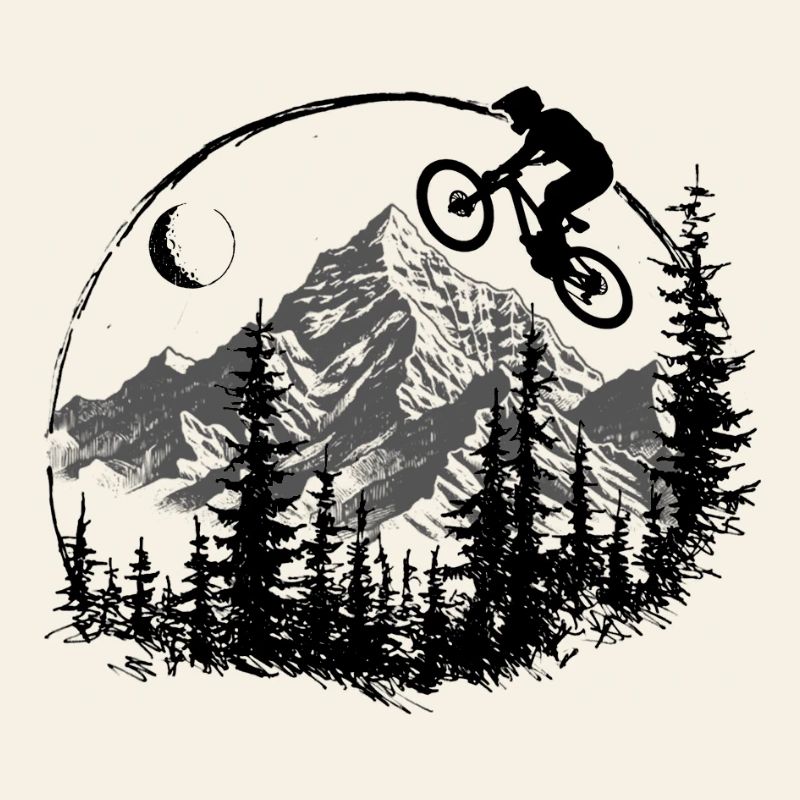 Saut de VTT au clair de lune