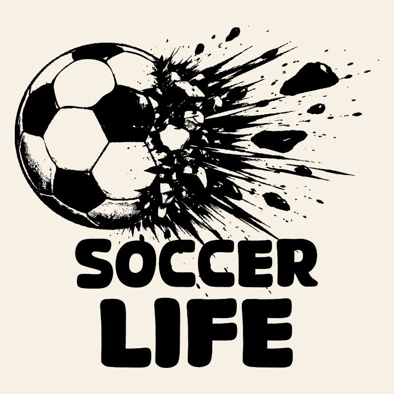 Exploding Football Black Design