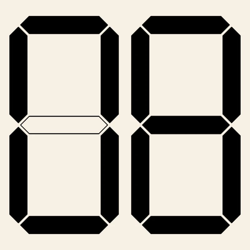 NUMBER 08 Zero Eight Birthday Gift Digital
