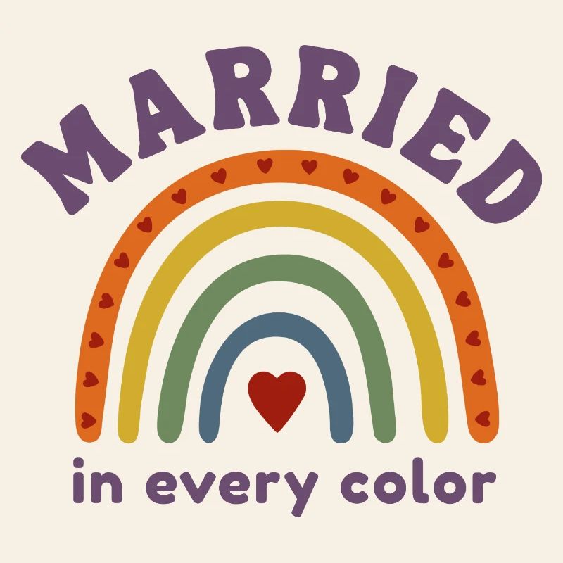 Married in every Color Pride Regenbogen Design