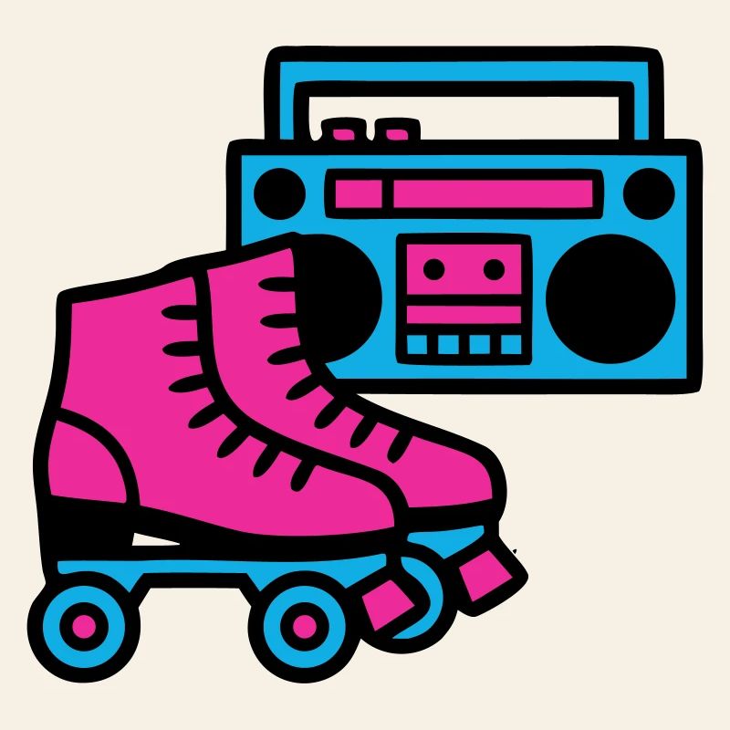 Roller Boombox Rétro années 80