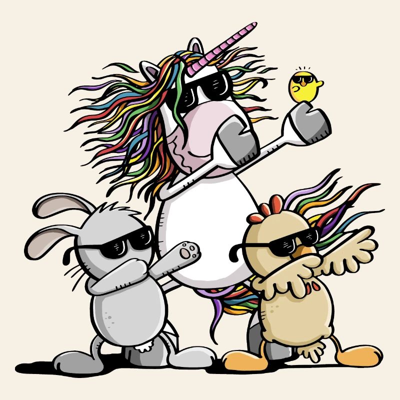 Dab Dance Easter Team - Unicorn - Chicken - Easter Bunny