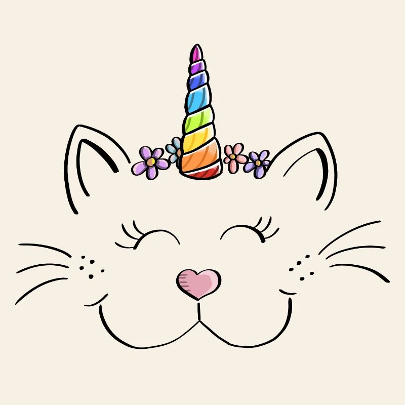 Caticorn - Katze Einhorn - Comic - Fun - Geschenk