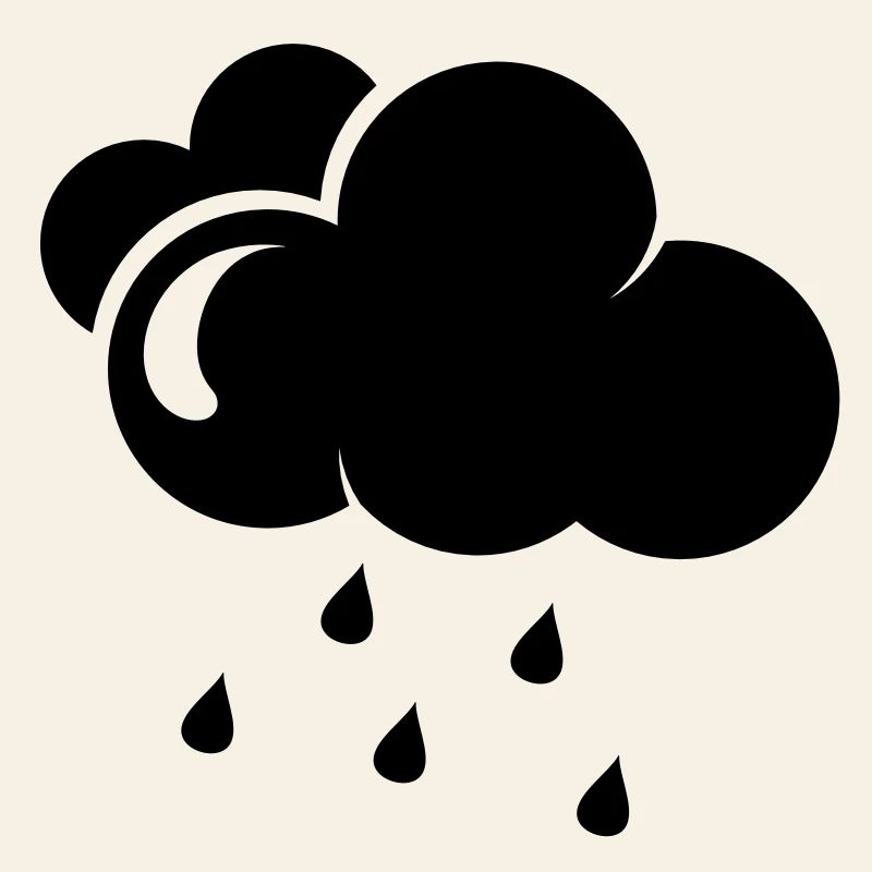 Un nuage avec des gouttes de pluie