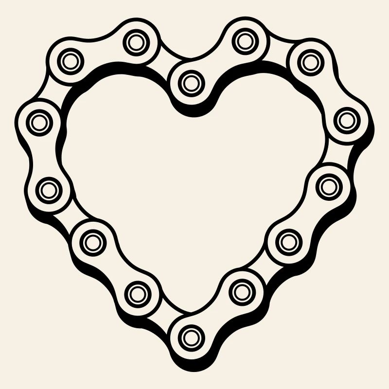 Bicycle chain heart