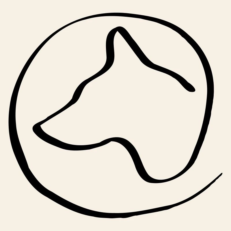 Tête de chien dans le cercle