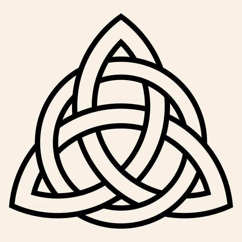 Celtic triqueta or triquetra symbol WHITE