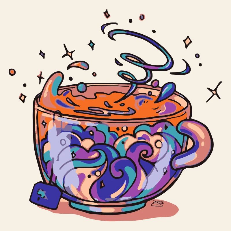 Swirling Rainbow Mug