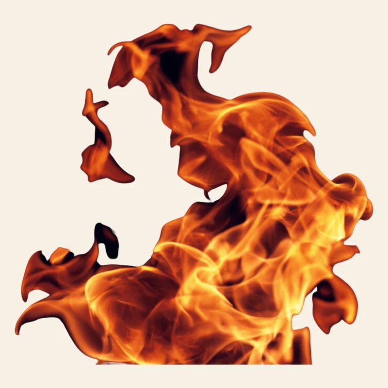 Flammes abstraites sur noir