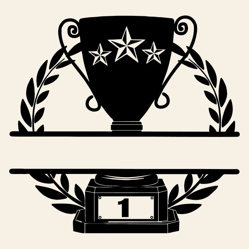 First place cup with nameplate