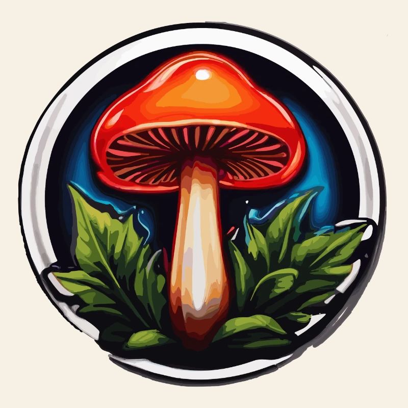 Petit champignon rouge