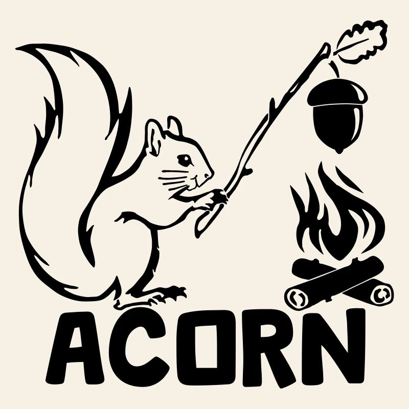 Acorn - Hungriges Eichhörnchen [Schwarz]