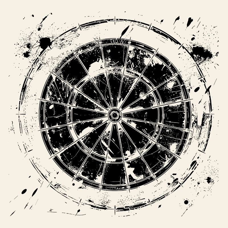Dessin de jeu de fléchettes